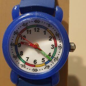 🦋10/$20🦋 Jnew Blue/White Silicone Time Teaching Unisex Kid's Watch